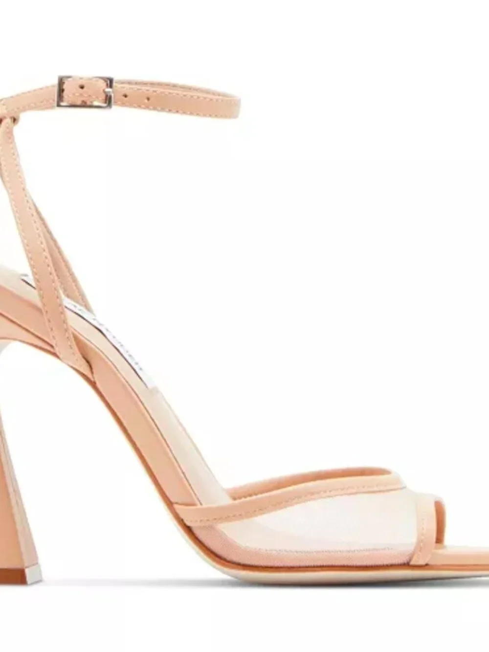 Steve Madden Beki Heeled Sandals Beige Mesh Classic Neutral Women's Size 10 NEW - Picture 2 of 10